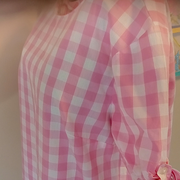 Banana Republic Pink Plaid Summer Top - Picture 5 of 9